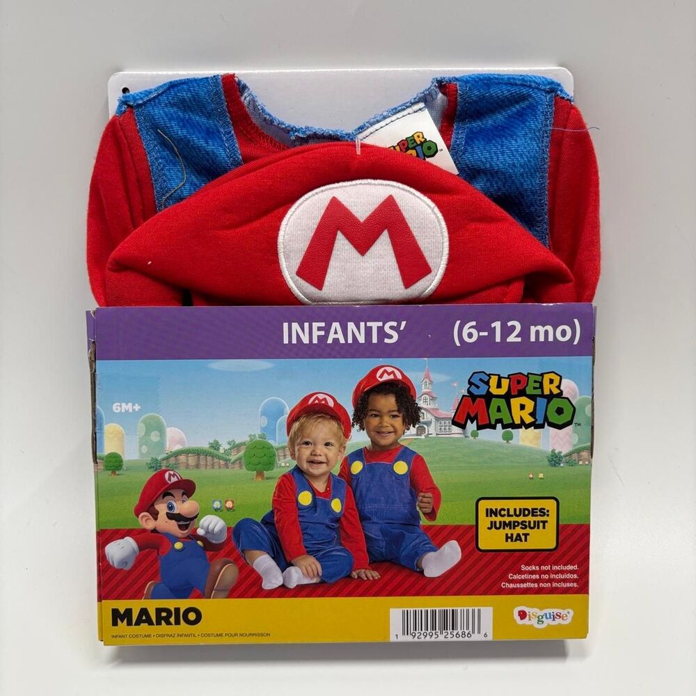 NWT Super Mario Halloween Costume / Infant 6 - 12 Months
